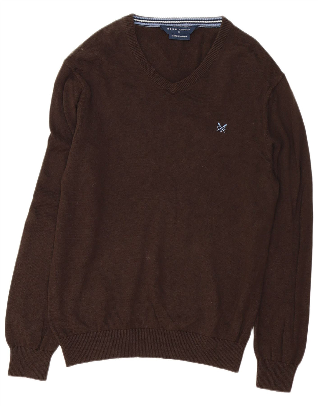 Besætningstøj Herre V-hals sweater Medium brun bomuld
