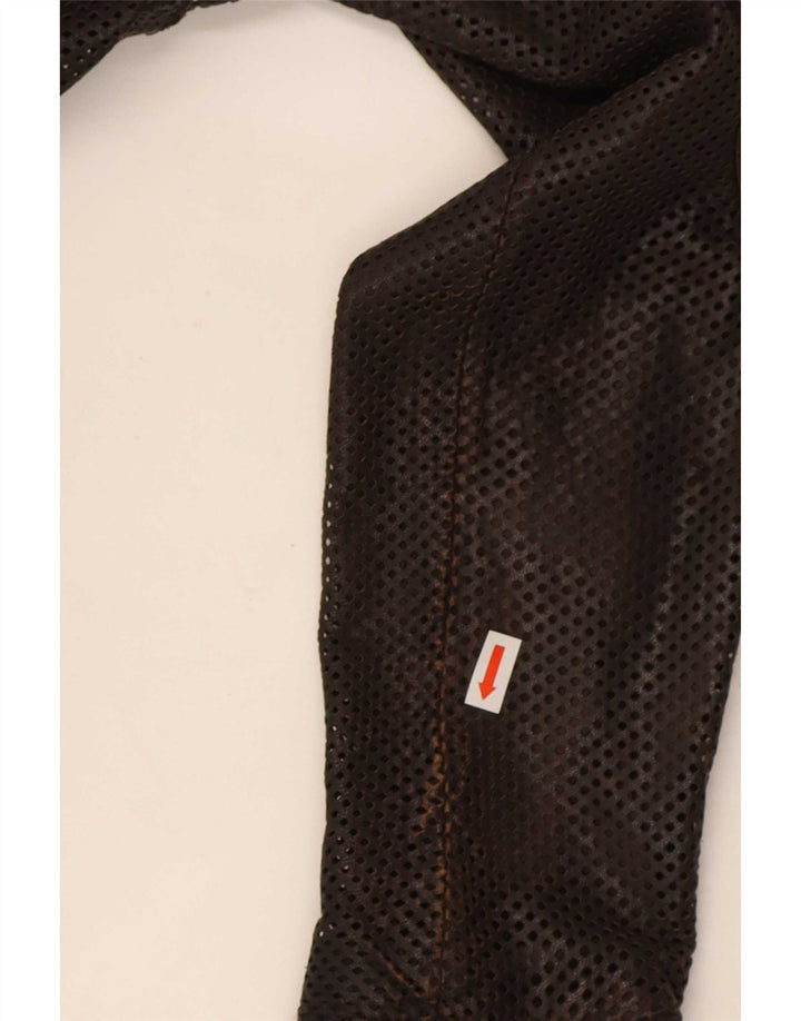 Eightth Sin Womens Læder Biker Jacket UK 10 Small Brown