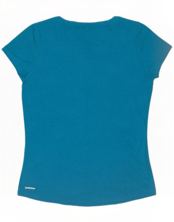 The North Face T-shirt top til kvinder UK 12 Medium Blue Flecked Polyester
