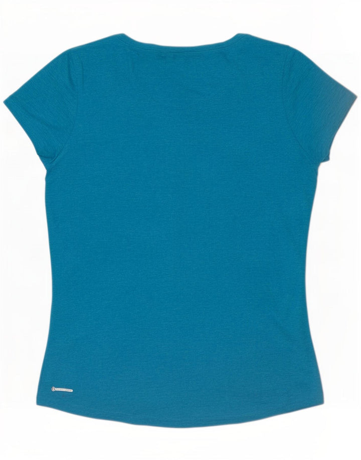 The North Face T-shirt top til kvinder UK 12 Medium Blue Flecked Polyester