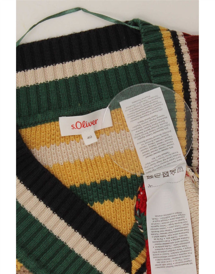 S.Oliver Dame V-hals sweater EU 40 Medium Flerfarvet Stribet