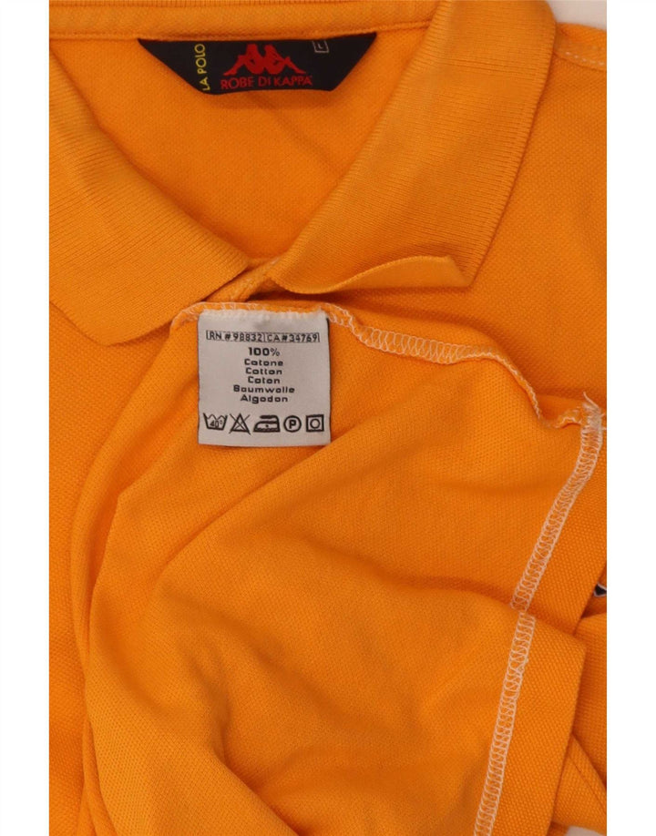 Kappa Herre Kortærmet Regular Polo Shirt Stor Orange Bomuld