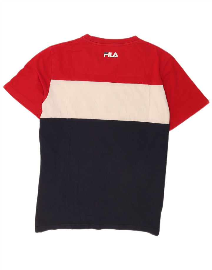 Fila Herre grafisk T-shirt Top Medium Flerfarvet Colourblock