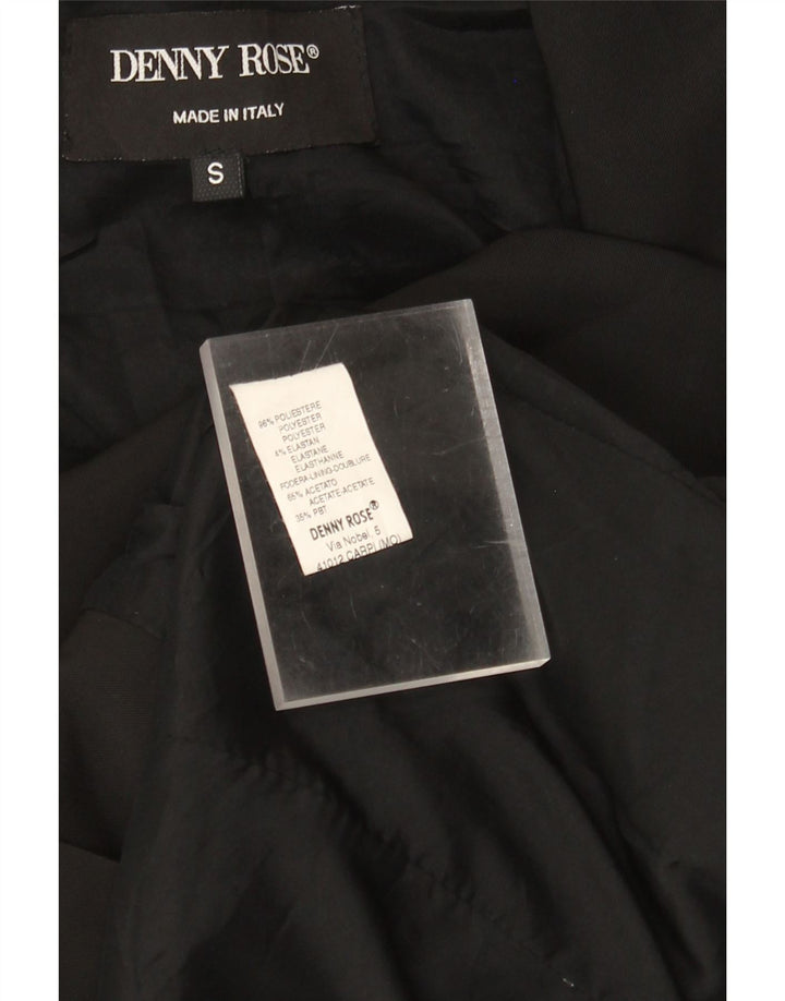 Denny Rose Womens Pea Coat UK 10 Small Black Polyester