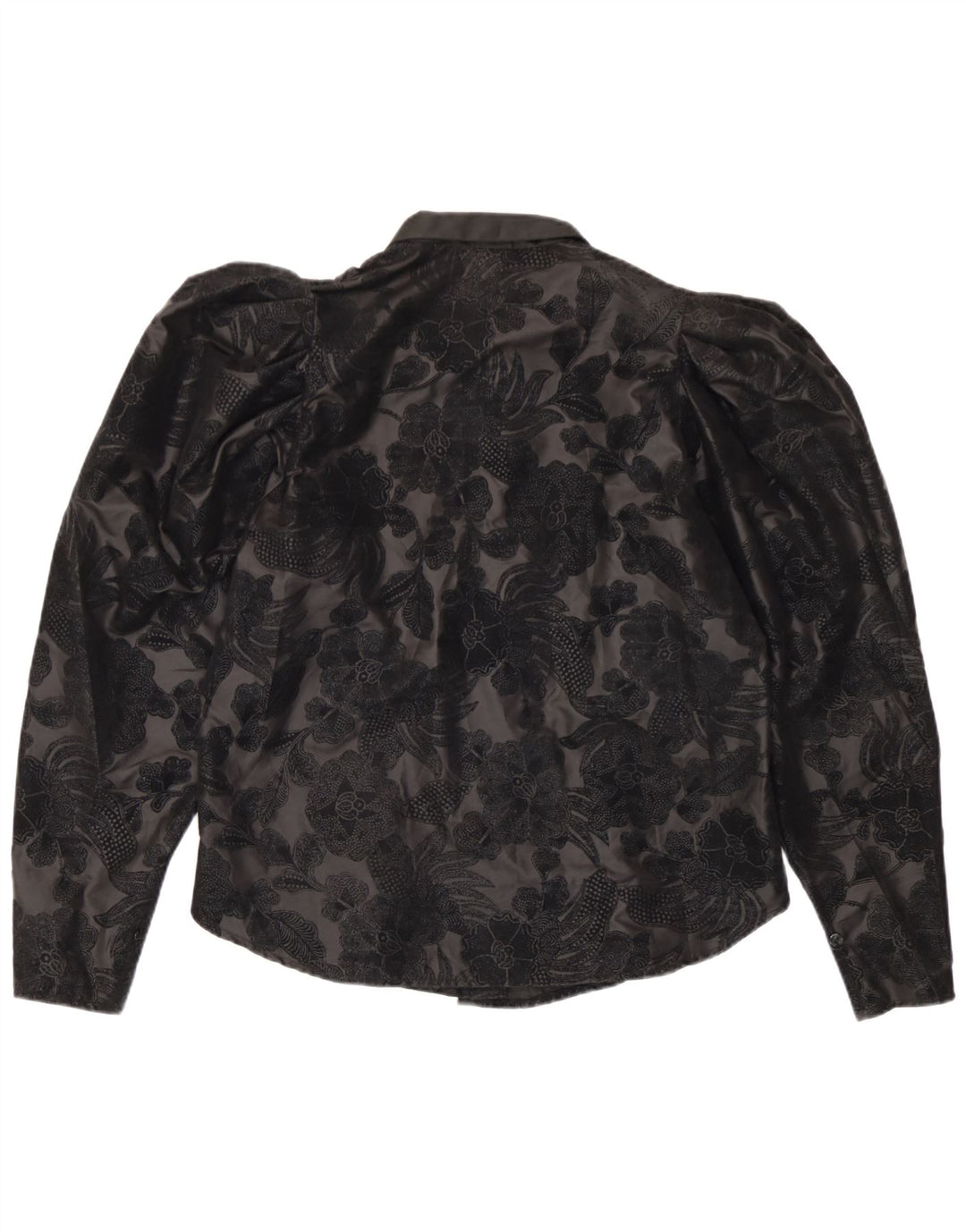 Primavera Firenze skjortebluse til kvinder UK 12 Medium Black Floral Polyester