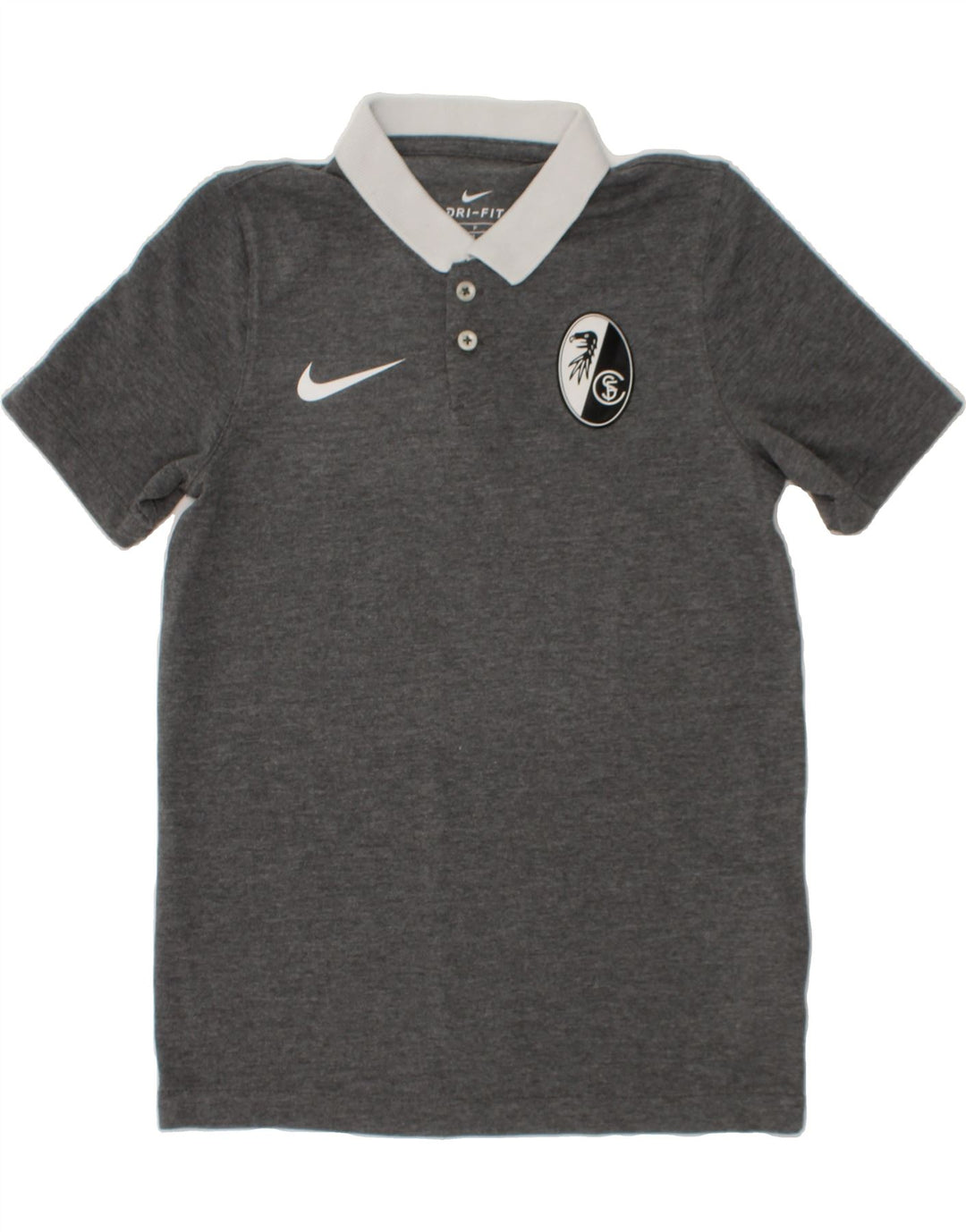 NIKE Boys Dri Fit Polo Shirt 8-9 Years Small  Grey Polyester Vintage Nike and Second-Hand Nike from Messina Hembry 