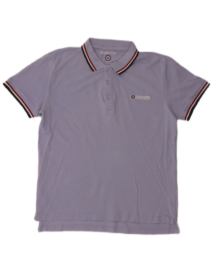 Lambretta herre poloshirt Medium blå bomuld
