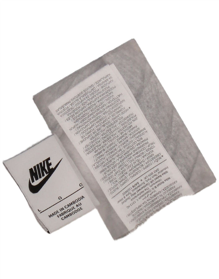 Nike grafisk hættetrøje til mænd, stor grå bomuld