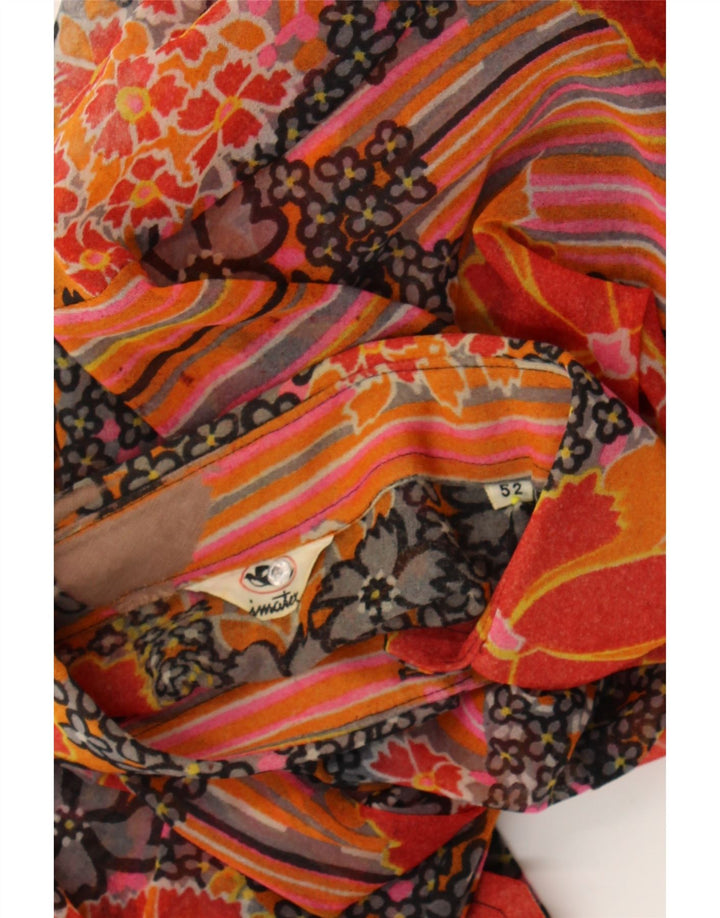 VINTAGE Womens Shirt IT 52 2XL Red Floral Vintage Vintage and Second-Hand Vintage from Messina Hembry 