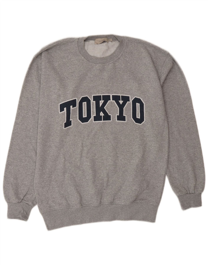 Coast Herre Tokyo Grafisk Sweatshirt Jumper Lille grå Flecked Bomuld