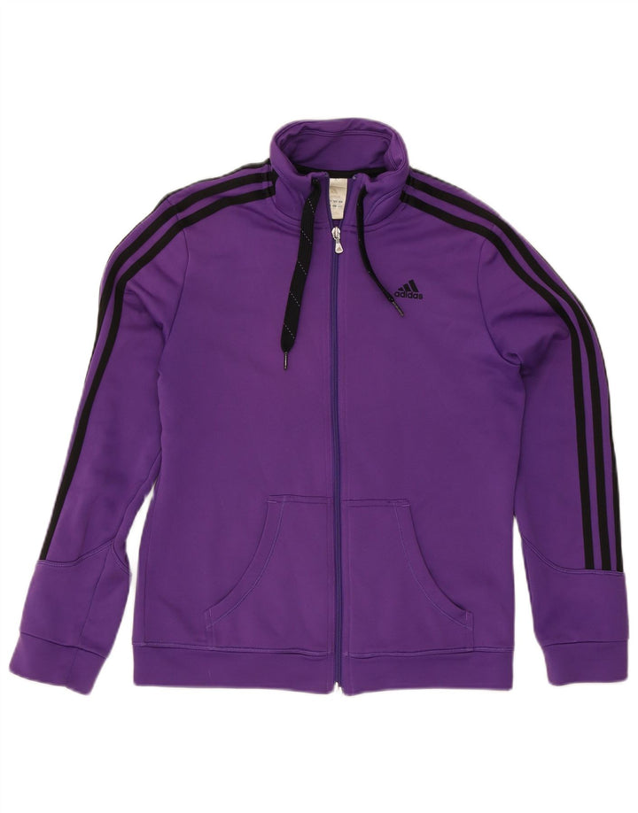 Adidas træningsdragt topjakke til kvinder UK 14 Medium Lilla Polyester