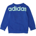 ADIDAS Boys Graphic Sweatshirt Jumper 3-4 Years Navy Blue Cotton Vintage Adidas and Second-Hand Adidas from Messina Hembry 