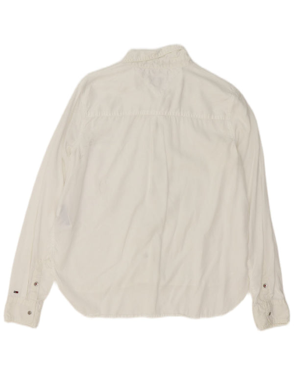 Tommy Hilfiger Dameskjorte UK 14 Medium White Lyocell
