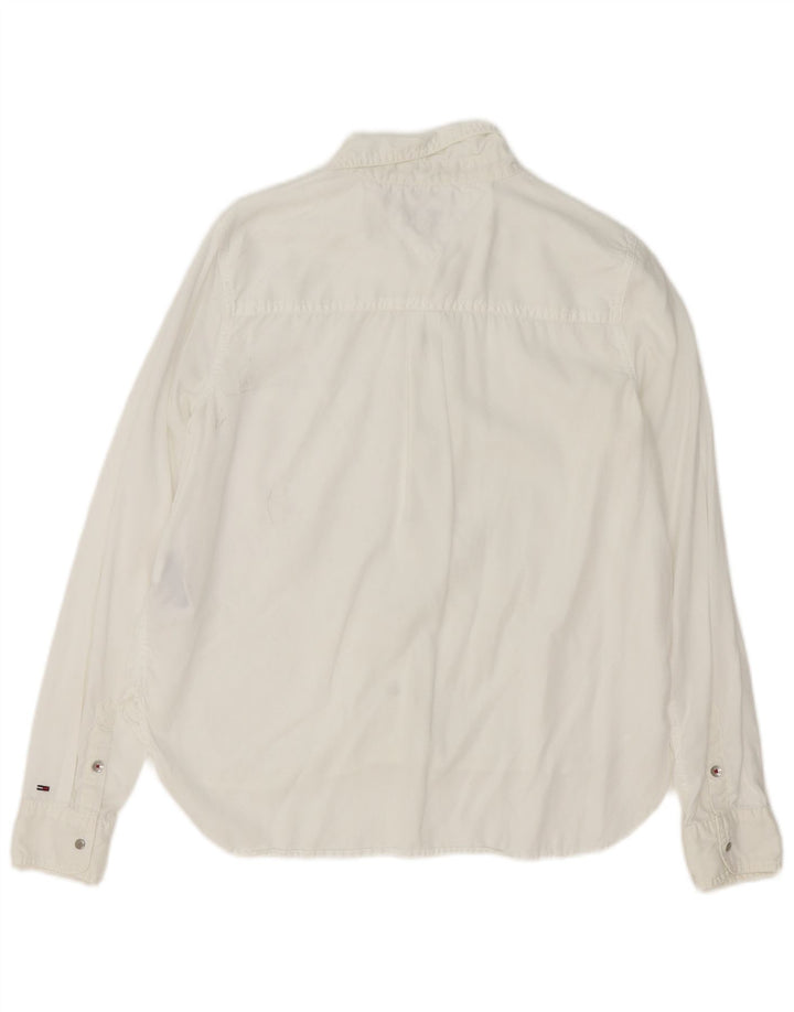Tommy Hilfiger Dameskjorte UK 14 Medium White Lyocell