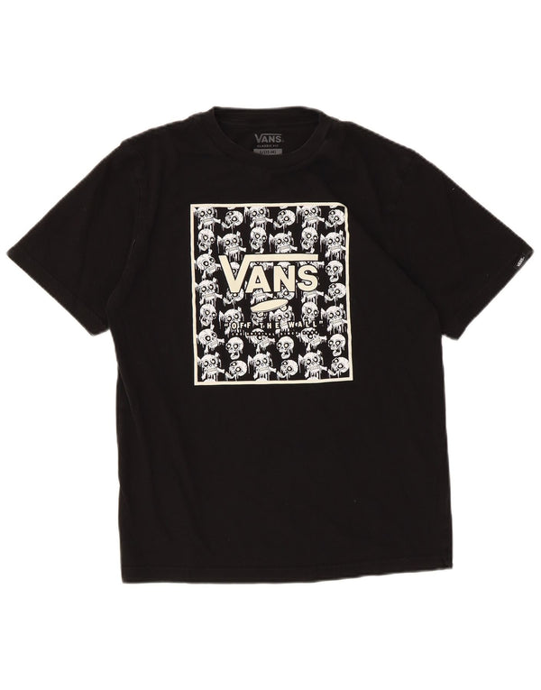 Vans Boys Classic Fit Grafisk T-Shirt Top 12-13 År Stor Sort Bomuld