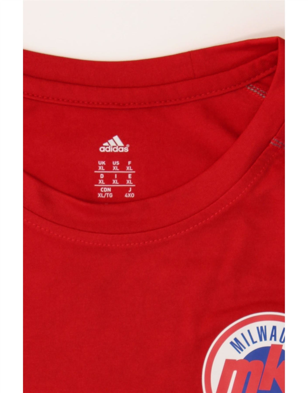 ADIDAS Mens Graphic T-Shirt Top XL Red Polyester Vintage Adidas and Second-Hand Adidas from Messina Hembry 