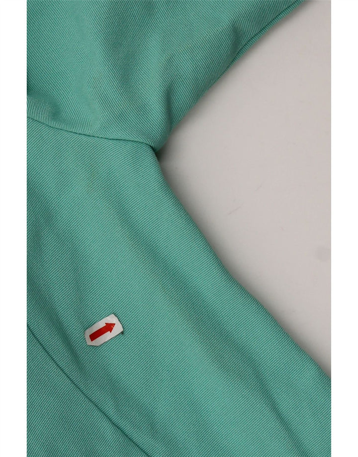 VINTAGE Dame 5-knaps blazerjakke EU 38 Medium turkis viskose