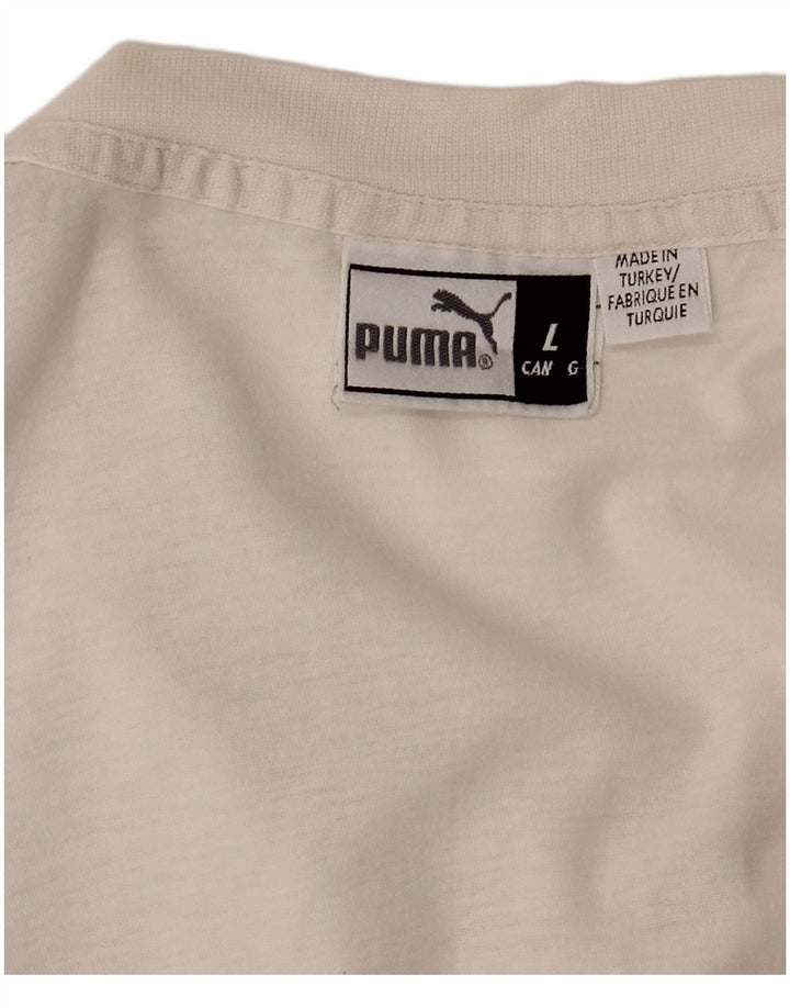 PUMA Grafisk T-shirt top til mænd, stor hvid