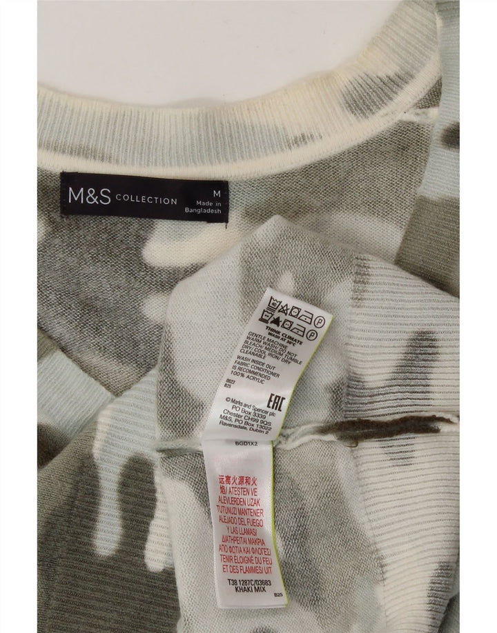 Marks & Spencer Dame V-hals sweater UK 14 Medium Flerfarvet