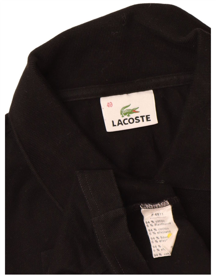 Lacoste langærmet poloshirt til kvinder str. 40 Medium Sort bomuld