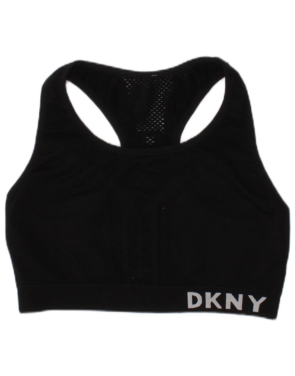 Dkny Womens Graphic Sport BH Top Small Black Sports
