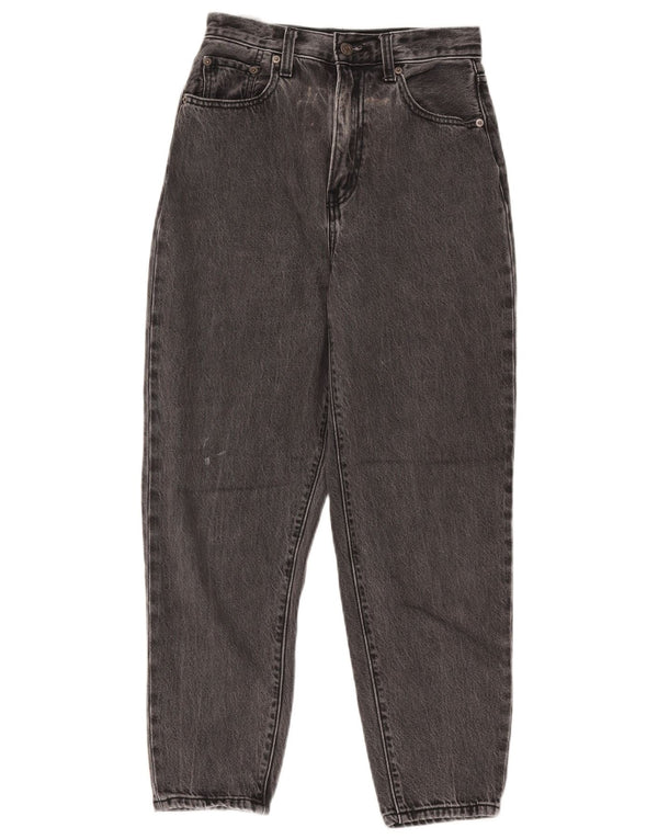 Levi's Dame Højtarmede Tapered Jeans W25 L27 Sort Bomuld