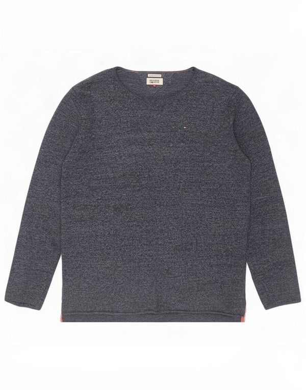 Tommy Hilfiger Herre Top Langærmet XL Marineblå Flecked Bomuld
