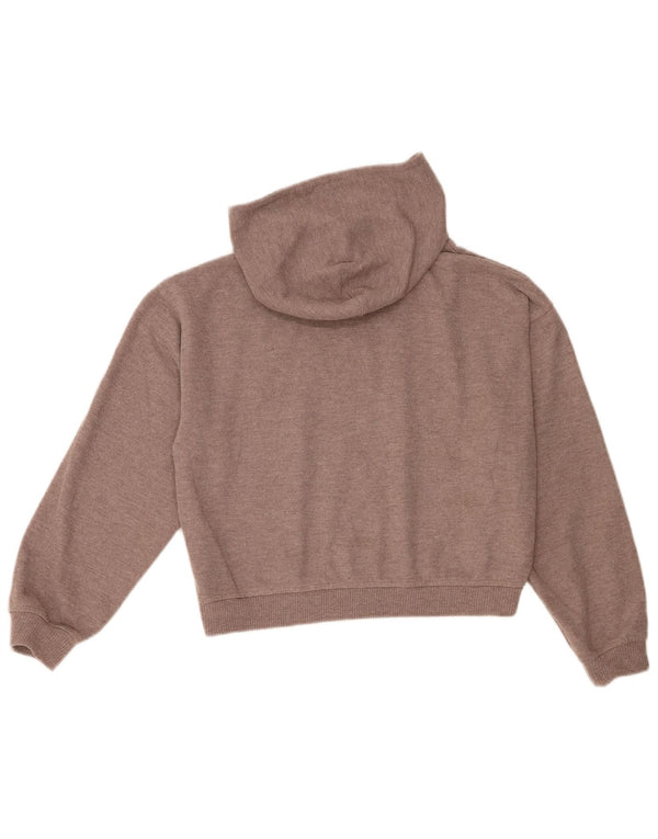 Zara Girls Crop grafisk hættetrøje 13-14 år brun polyester