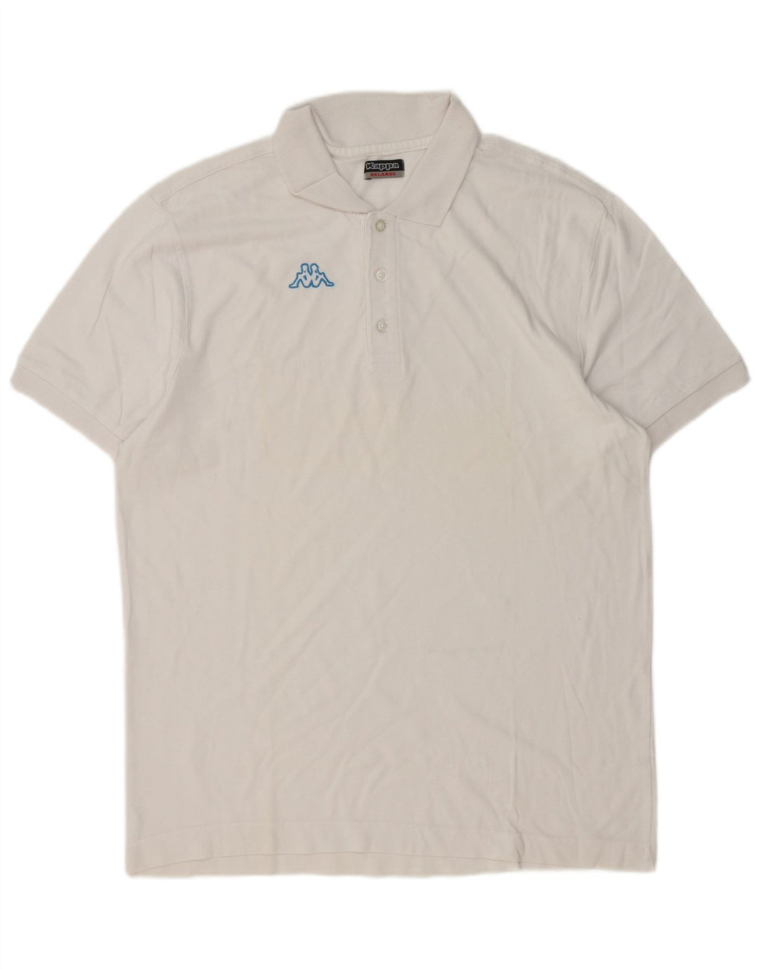 Kappa Herre grafisk poloshirt 2XL hvid bomuld