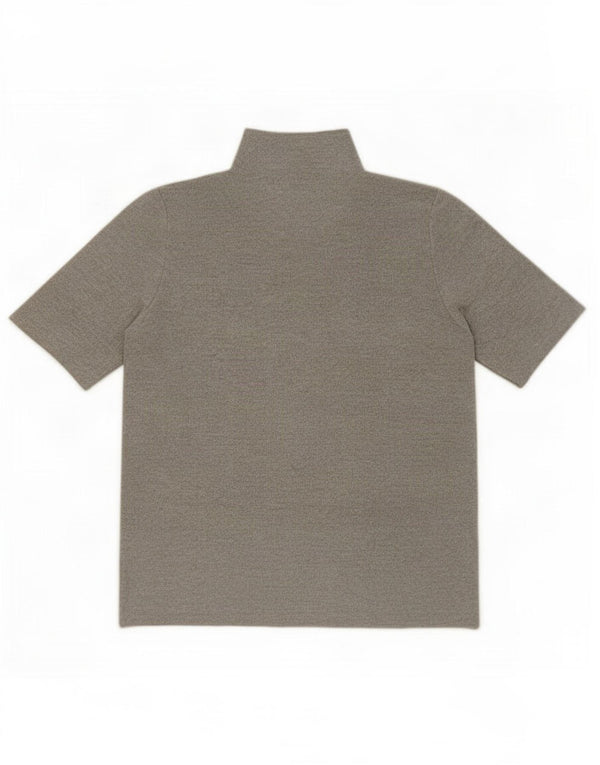 Zara Dame Kortærmet Turtle Neck Jumper Sweater UK 12 Medium Grey