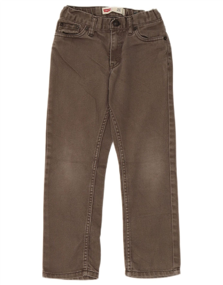 Levi's Boys 511 Slim Jeans 6-7 år W20 L20 Grøn Bomuld