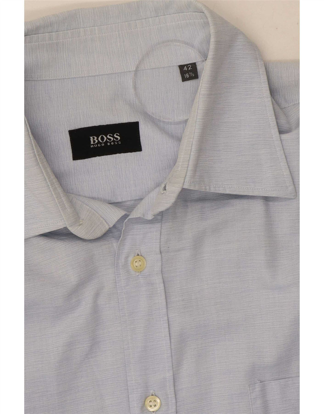 Hugo Boss Herreskjorte Str. 42 16 1/2 Stor Blå Bomuld