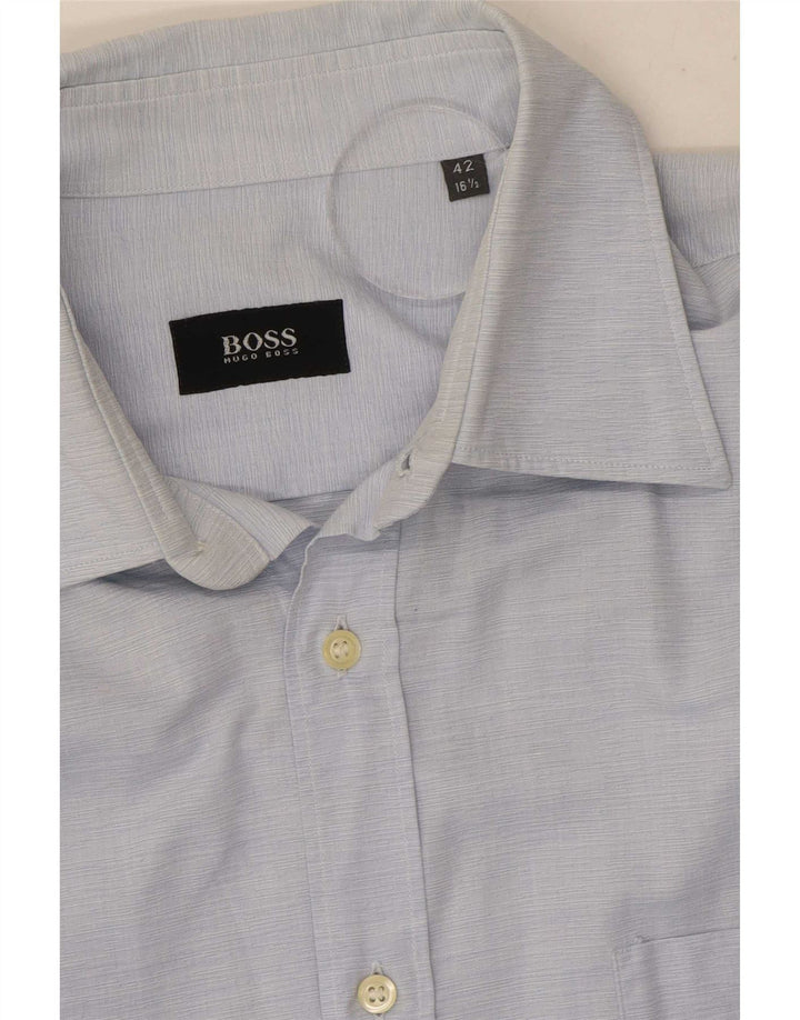 Hugo Boss Herreskjorte Str. 42 16 1/2 Stor Blå Bomuld