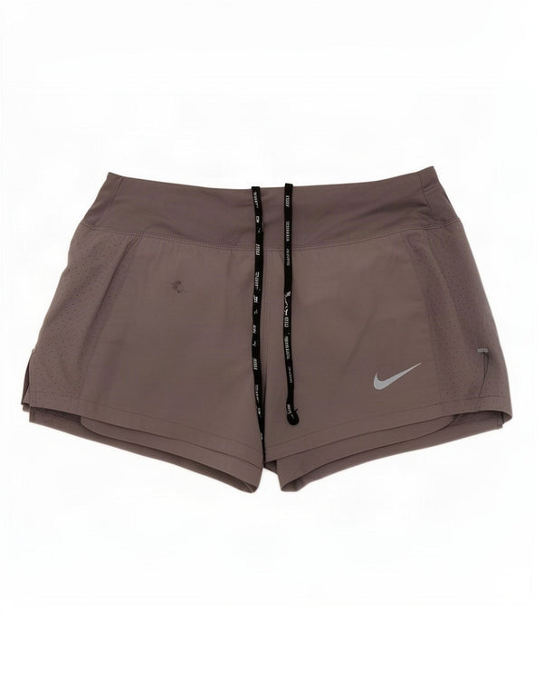 Nike Dame Dri Fit sportsshorts UK 6 XS Grå Polyester