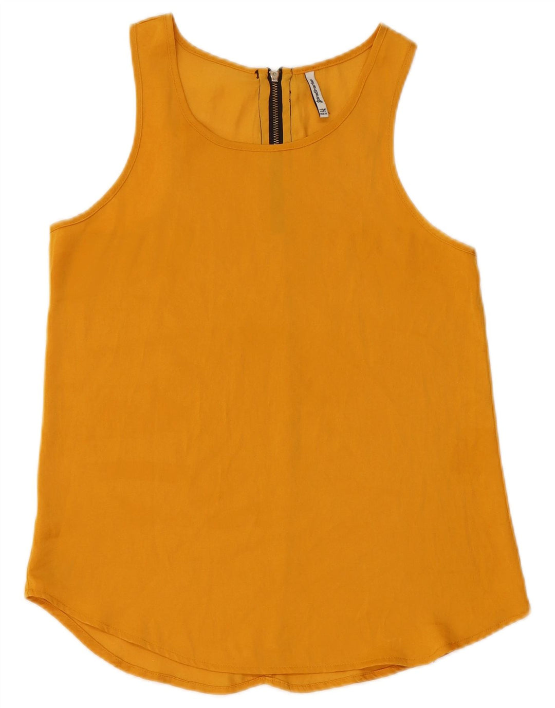 STRADIVARIUS Dame ærmeløs bluse Top UK 10 Lille Gul