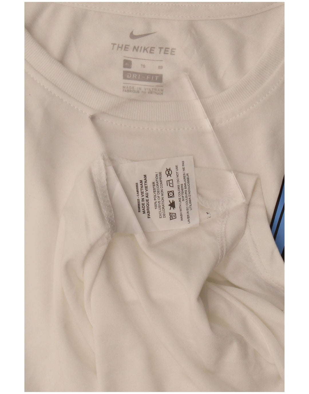 NIKE piger Dri Fit grafisk vest top 13-14 år XL Hvid polyester