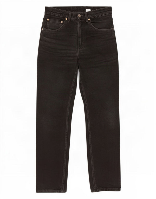 Levi's Womens 505 Regular Fit Straight Jeans W32 L32 Sort Bomuld