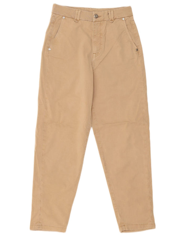 Marks & Spencer Højtaljede Chinobukser til kvinder UK 8 Small W26 L27 Beige