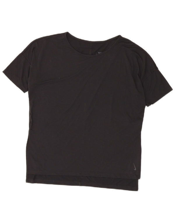 Nike Dame Dri Fit Oversized T-shirt Top UK 14 Medium Sort Polyester