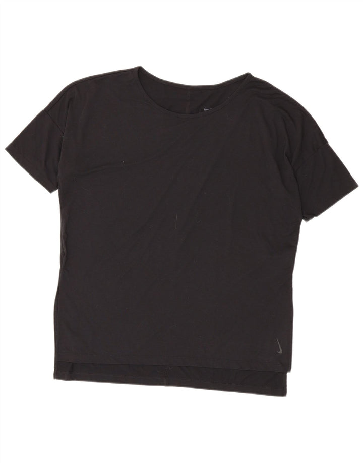Nike Dame Dri Fit Oversized T-shirt Top UK 14 Medium Sort Polyester