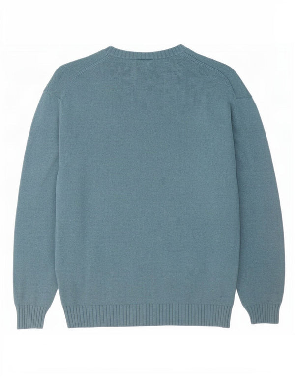 Lacoste Herre Boat Neck Jumper Sweater Størrelse 8 3XL Blå Bomuld