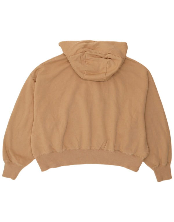 Nike Dame Oversized Hoodie Jumper UK 10 Small Brown Bomuld Sports