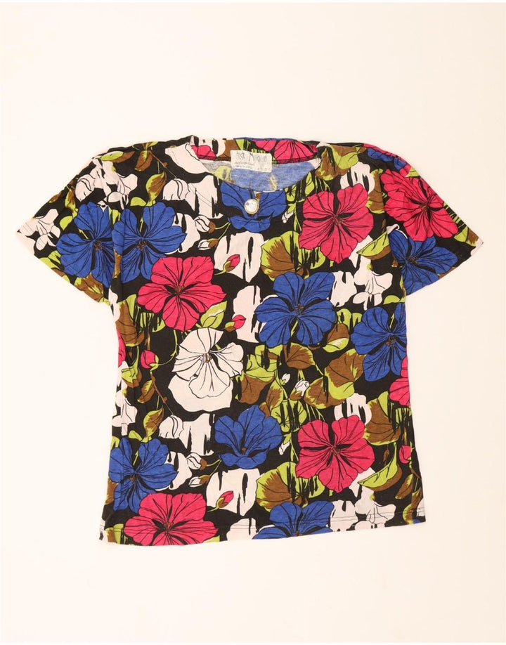 VINTAGE Womens Blouse Top UK 16 Large Multicoloured Floral Cotton Vintage Vintage and Second-Hand Vintage from Messina Hembry 