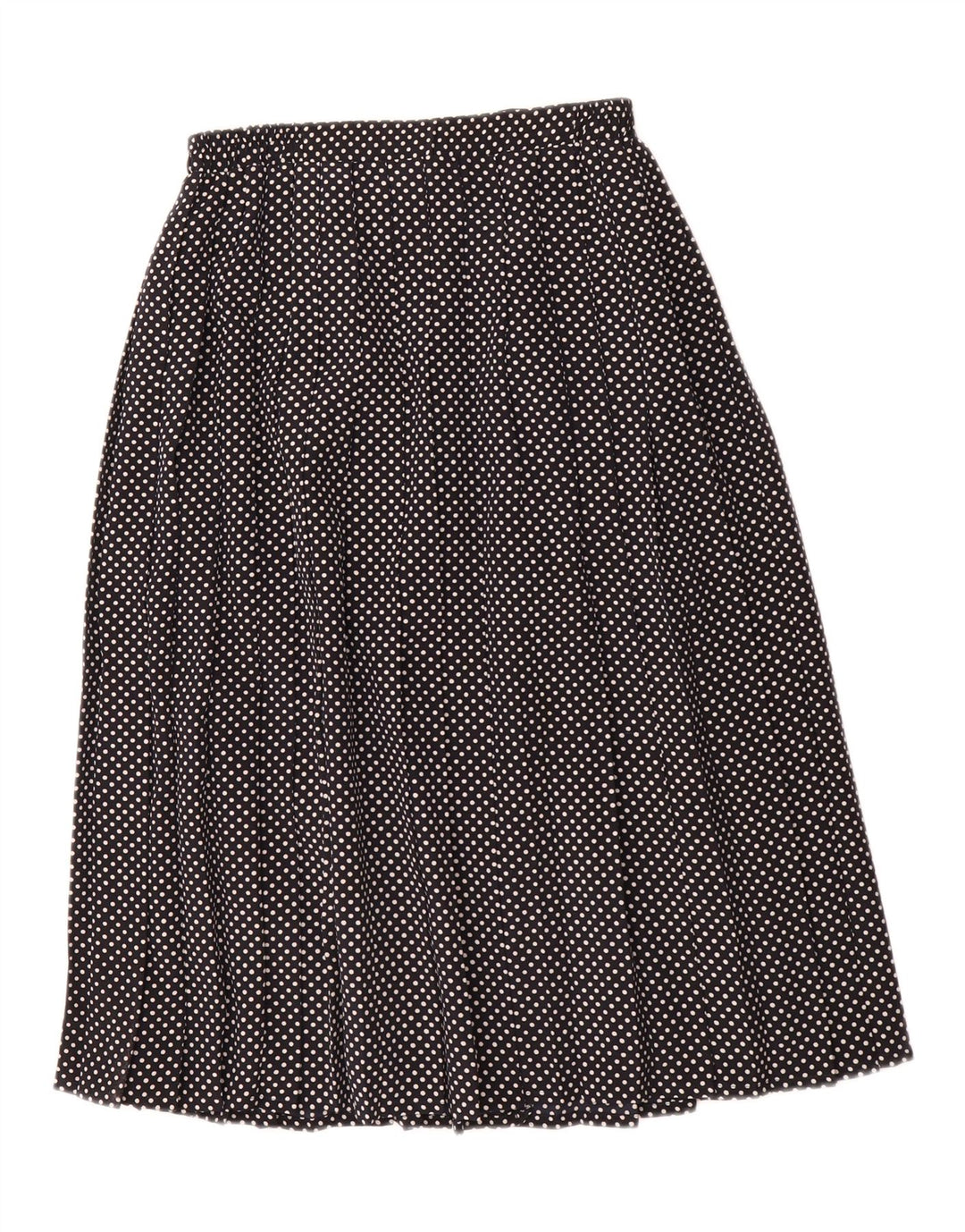 VINTAGE Womens Pleated Skirt EU 40 Medium W30  Black Polka Dot Vintage Vintage and Second-Hand Vintage from Messina Hembry 