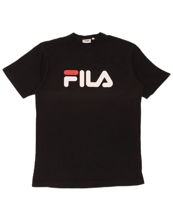Fila Herre grafisk T-shirt top lille sort bomuld