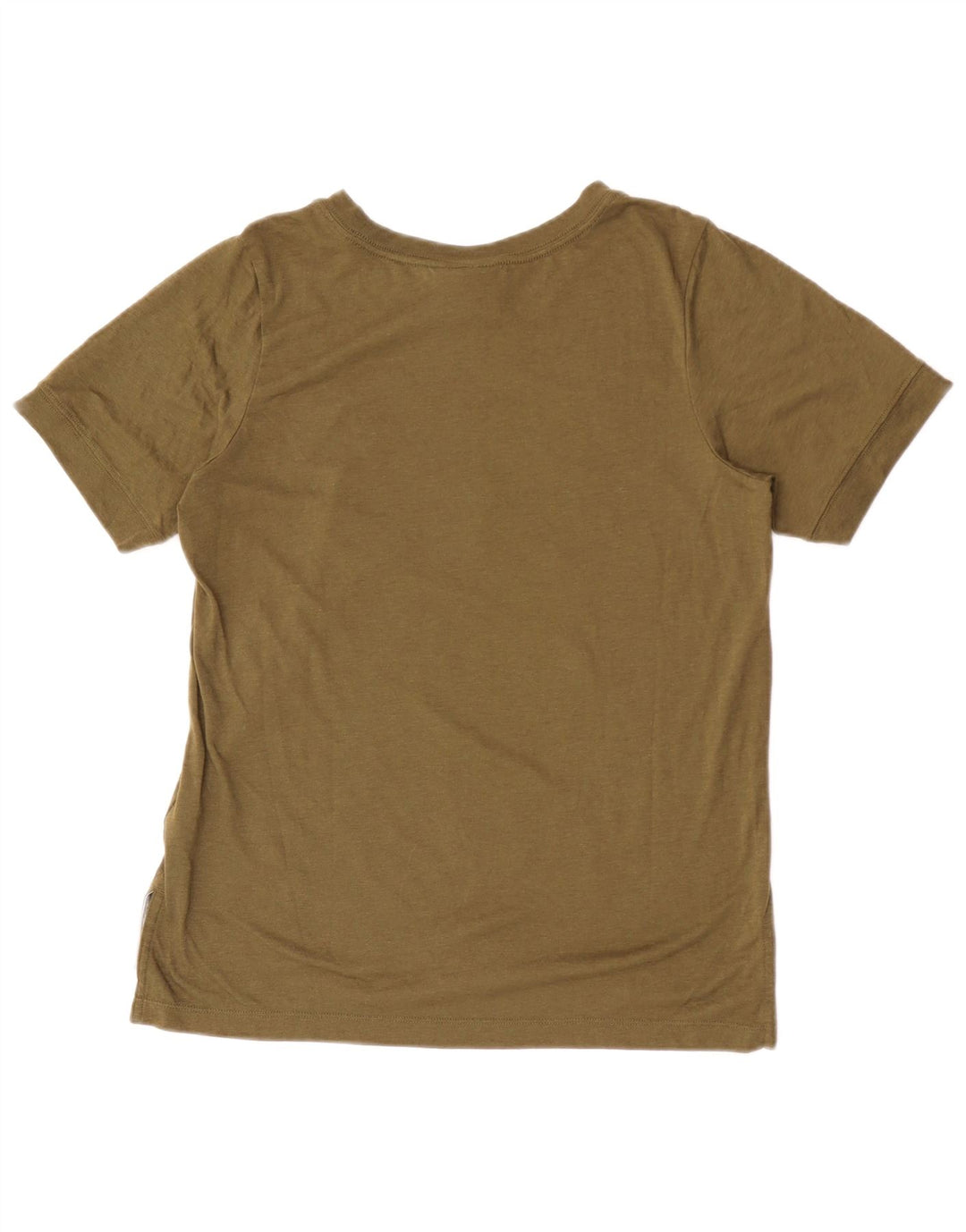 Nike Grafisk T-Shirt Top UK 10 Small Khaki Polyester