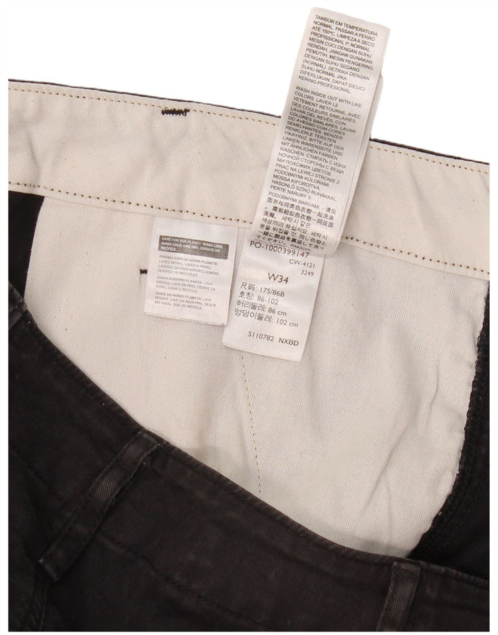 Levi's Slim Cargo-bukser til mænd W34 L29 sort bomuld