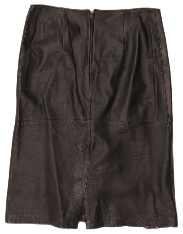 Vintage lædernederdel til kvinder W30 Medium Black