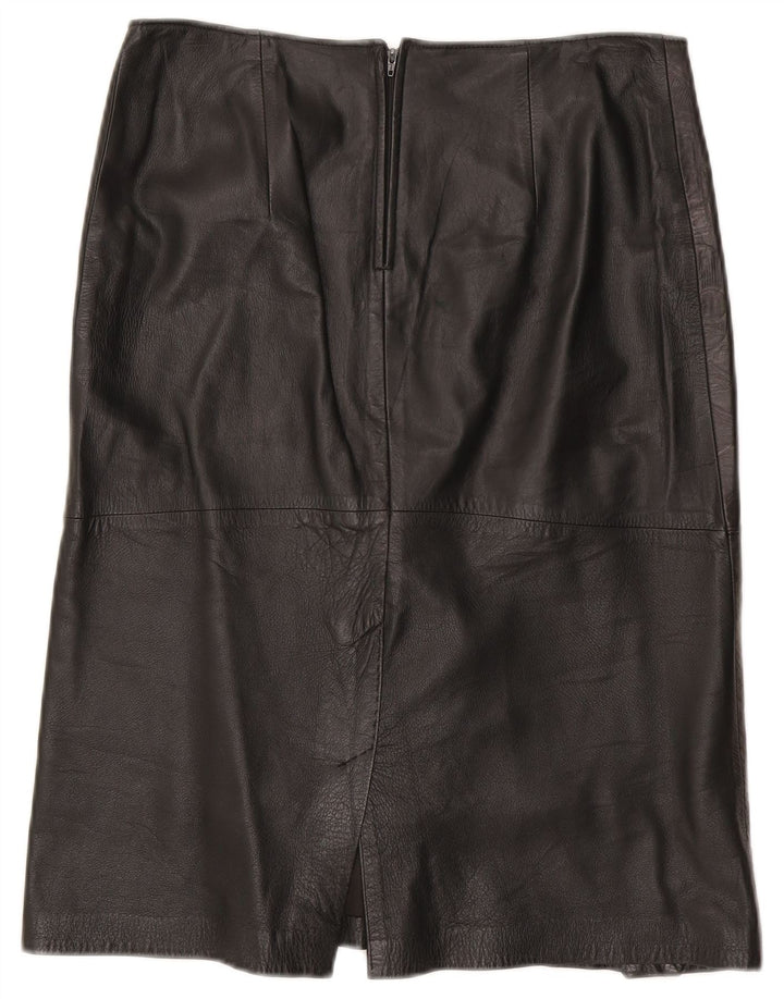 Vintage lædernederdel til kvinder W30 Medium Black