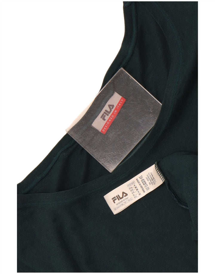 Fila Herre T-Shirt Top Medium Grøn Bomuld